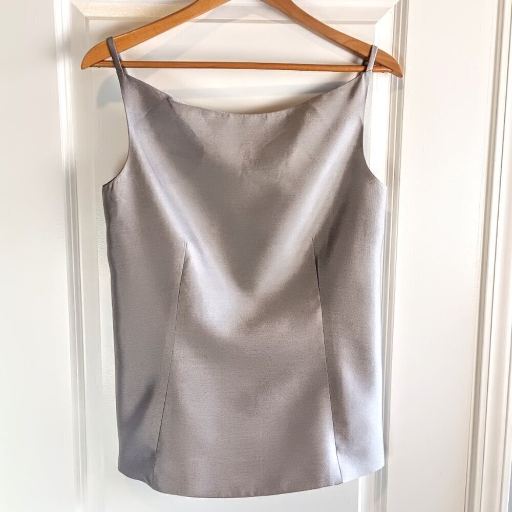 Donna Karan Silver Satin Camisole